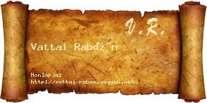 Vattai Rabán névjegykártya